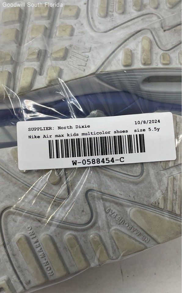 Nike Kids Air Max 90 CT1966400 Multicolor LaceUp Sneaker Shoes Size 5