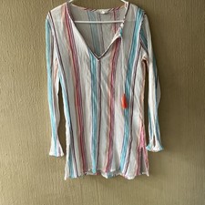 La Blanca long sleeve Cover-Up Dress Women's Swimsuit sz XS vent sleeve