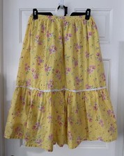 Vintage 1970 s Handmade Full Midi Skirt Size Small Prairie Folk Cottagecore