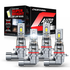 9005 9006 LED Headlights Kit Combo Bulbs 6500K High LOW Beam Super White Bright