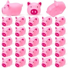 25PCS Mini Pink Squeaky Pigs, Floating Squeaky Bath Props for Shower Birthday...