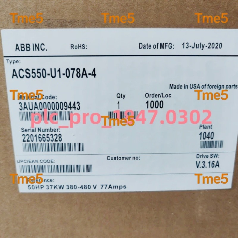 ACS550-U1-078A-4 1PCS Brand New ABB ACS550-U1-078A-4 Inverter Fast Shipping