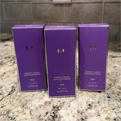 MISSHA Perfect Cover Serum BB Cream No. 13 Light Fair 1.18 fl oz BUNDLE!
