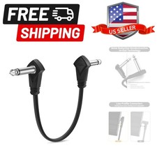 36inch Guitar Patch Cables 95cm Black Pedal Effect Cord 1/4 TS Low Profile Ri...