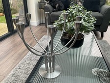 Vintage IKEA STOCKHOLM Candle Holder Brushed Steel Centrepiece K Hagberg RETRO