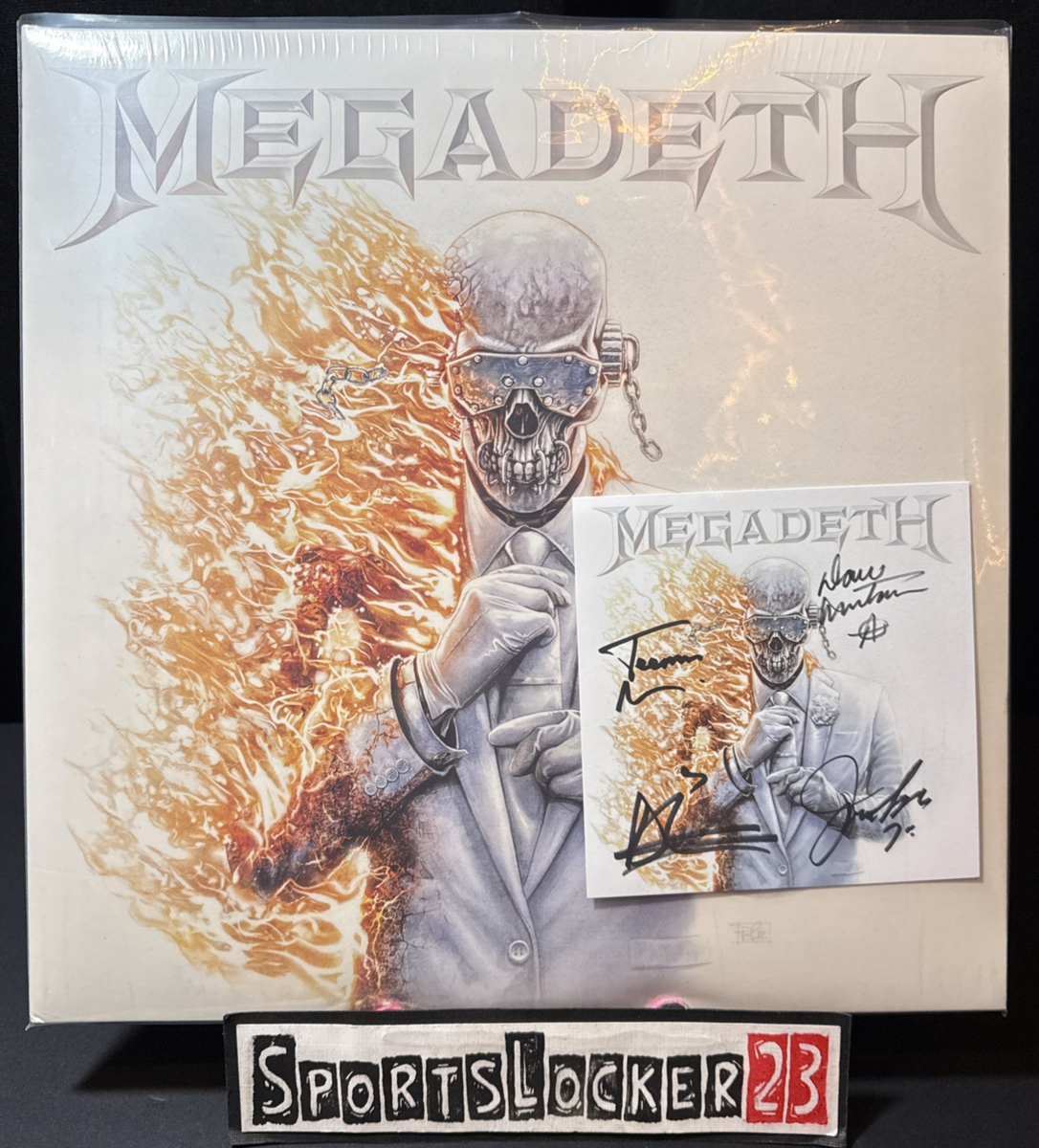 MEGADETH Self Titled White Orange Corona Color Vinyl 2LP Record