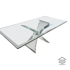 Lion In Frost Lucite Dining Table