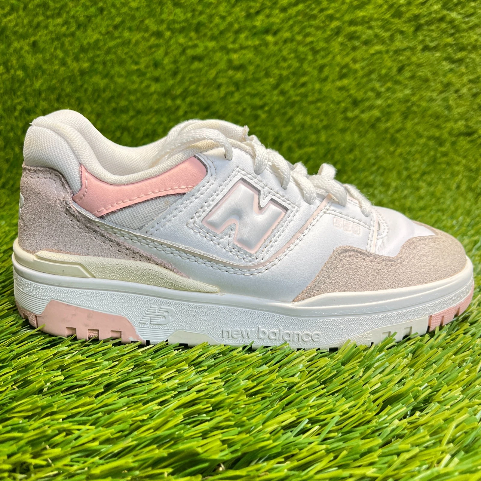 Scarpe da passeggio sportive New Balance 550 bambina taglia 13C bianco rosa sneakers