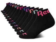 Girls' Quarter Socks - 12 Pack Stretch Performance Quarter Cut Arch Support S...
