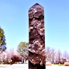 10.65LB Natural sphalerite crystal cave obelisk quartz crystal energy column — photo 2