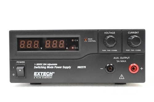Extech 382275 Modo Conmutación Laboratorio 600W 30V/20A Salida Máxima DC Fuente de Alimentación - Imagen 10 de 10