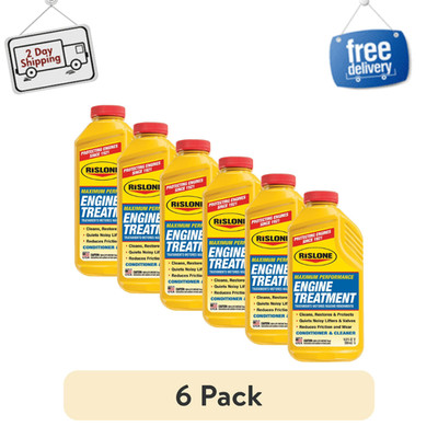 6 Pack Rislone 4102 Engine Treatment Oil Additive Motor Cleaner Protector 16.9oz