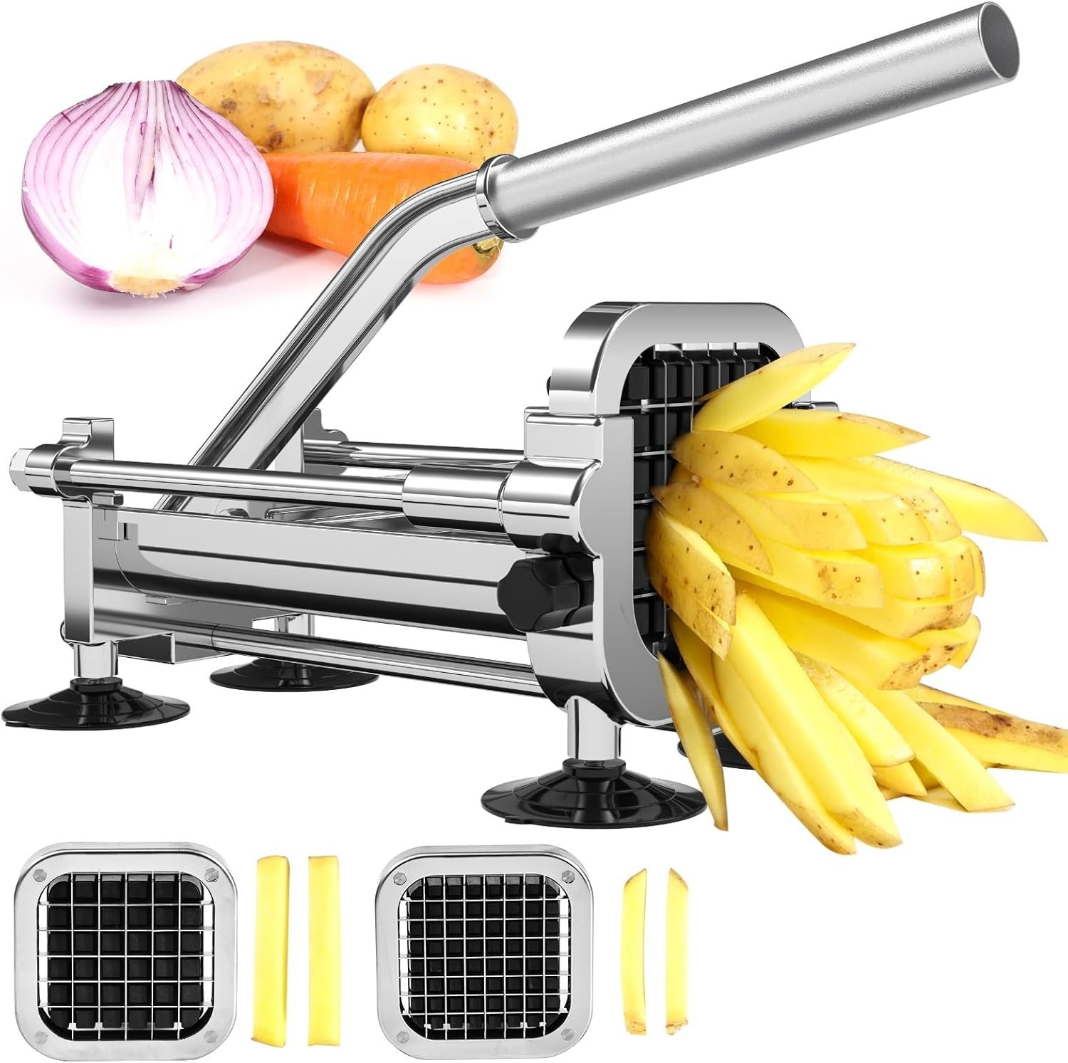 Manual Heavy Duty French Fry Cutter – Cut Perfect Fries & Vegetables with Ease