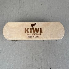 KIWI 100 Horsehair Shoe Cleaning Brush - Wood Handle