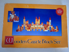WOODEN CASTLE Block Set - Baukl&ouml;tze aus Holz Burg - Schloss Baukasten