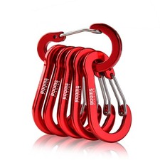 CC1 Multi-Use Carabiner Clip, 6 Pack Small Caribeener Clips, Mini Keychain Ca...