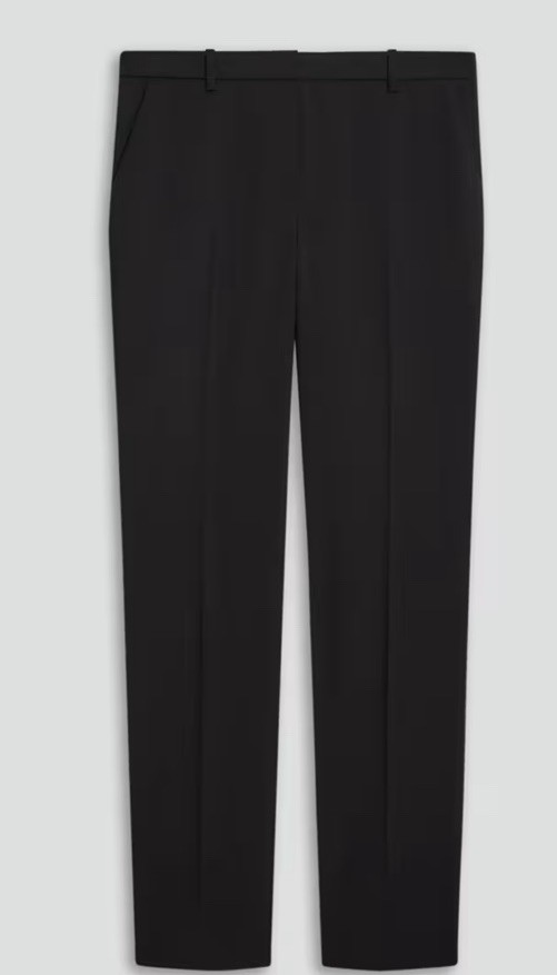 $295 NWT Theory Treeca 4 Sevona Cropped 96% Wool Black Pants sz 10 Elegant