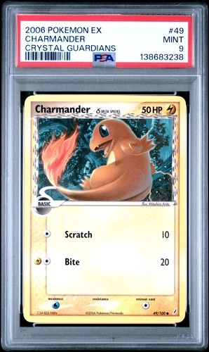 2006 POKEMON EX CRYSTAL GUARDIANS #49 CHARMANDER PSA 9