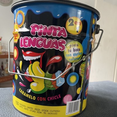 Tongue Painter Chupa Chups Retro  Blech Eimer Blecheimer Rar 1968