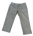 LOFT Light Khaki Cropped Pants, Ladies Sz 12 Slit Back Pockets Zip& Button close — photo 1