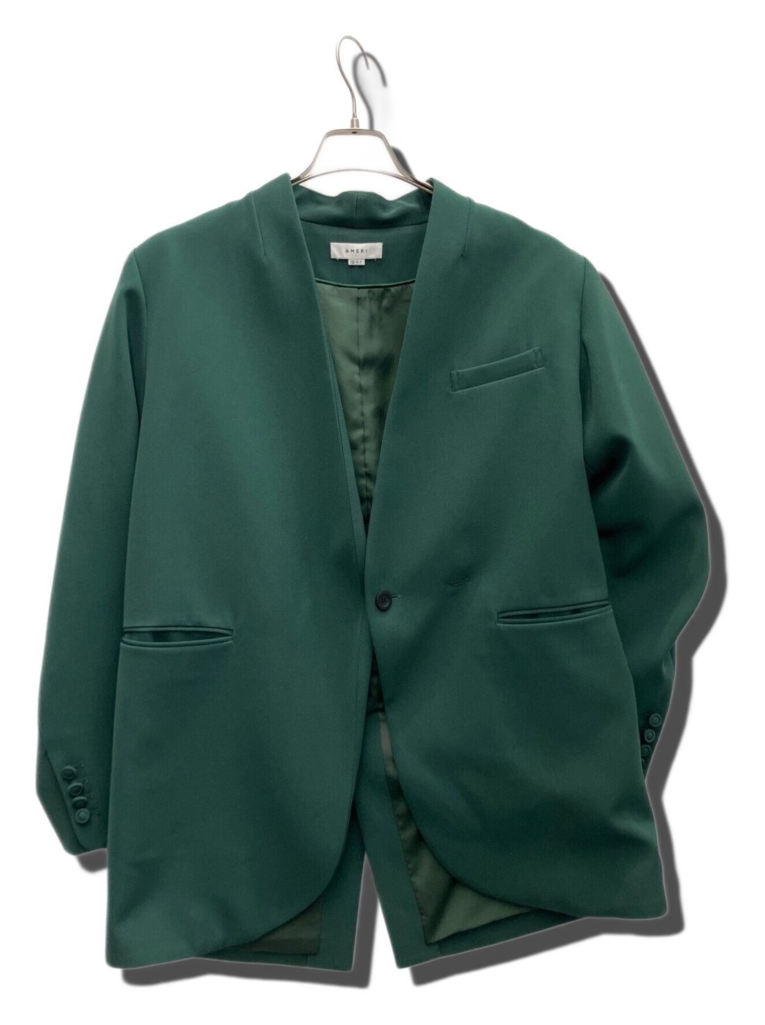 Ameri Essential Curve Collar Jacket Green Polyest… - image 1