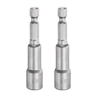 "2X Nussausdreher 8Mm 1/4\" 2,56\" Magnet FüR Sechskant"