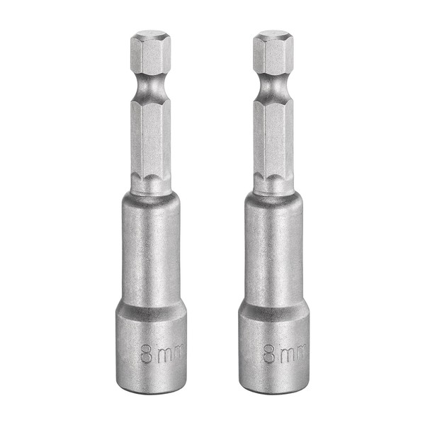 "2X Nussausdreher 8Mm 1/4\" 2,56\" Magnet FüR Sechskant"-image