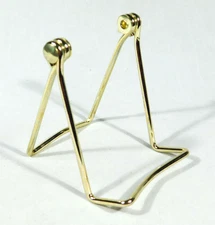 Easel Display Stand Adjustable Folding Small Size Gold color Metal