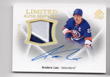 2021-22 SP Authentic Limited Auto Material Autograph Patch Anders Lee 043/100