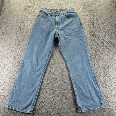 L.L.Bean Jeans Women's 10 Blue Cotton Denim Straight Leg Light Wash Workwear