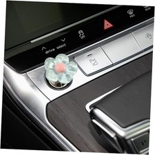 Push to Start Button Cover  Engine Start/Stop Resin Flower Translucent Blue