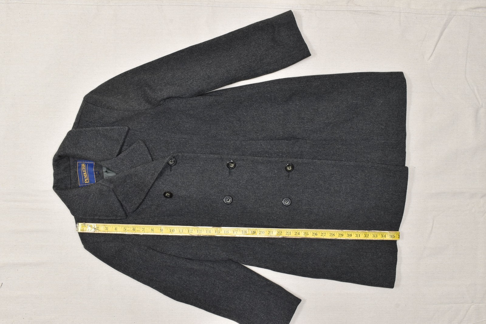 Pendleton Women's Gray Wool Double Breasted Peaco… - image 2