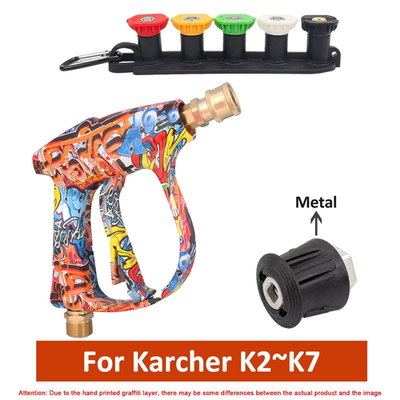 #ad 4350PSI High Pressure Water Gun with Graffiti Design 1L Foam Cannon amp; 1 4quot; Quic $34.99