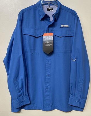 Habit Wavecrest Men s SZ M Fishing Outdoor Shirt 40+ Solar Factor Bahama Blue