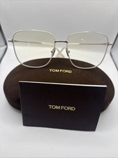 Tom Ford TF6136 025 Eyeglasses White Frame Rx Able Brand New With Tom Ford Case
