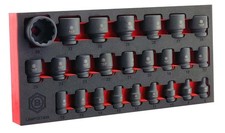 25pc 1/2" Drive Impact Socket Set (12 Point) Sizes 8-36mm From Britool Hallmark