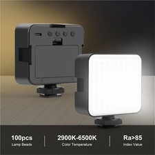 Compact Bi-Color LED Video Light For Camera Photo Bright Fill AAQS