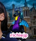 Sold Out!! Tokyo Disney Limited Maleficent Dragon Clip  Plush on Shoulder