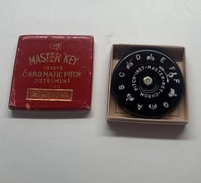 The Master Key Chromatic Pitch Instrument - Model A-440 13 Keys Tuner Music Vtg