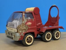 Vintage 1960's Tonka Pressed Steel Red Cement Mixer Truck For Restoration
