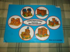 Construciones castillos recortables album con cinco maquetas roto e incompleto