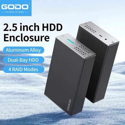 2.5-Inch Dual Bay RAID Hard Drive Enclosure USB3.0 to 2.5" SATA I/II/III Hdds Ss