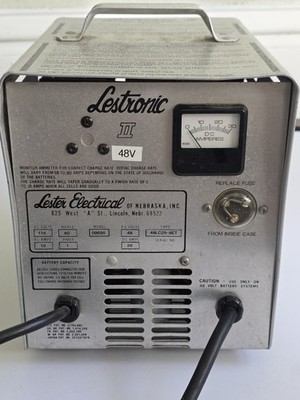 Lester Lestronic II 48LC25-8ET Battery Charger 09695 48 Volt Golf Cart Charger