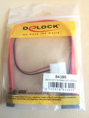 Cable slim  SATA 13pin female to SATA +power 5V