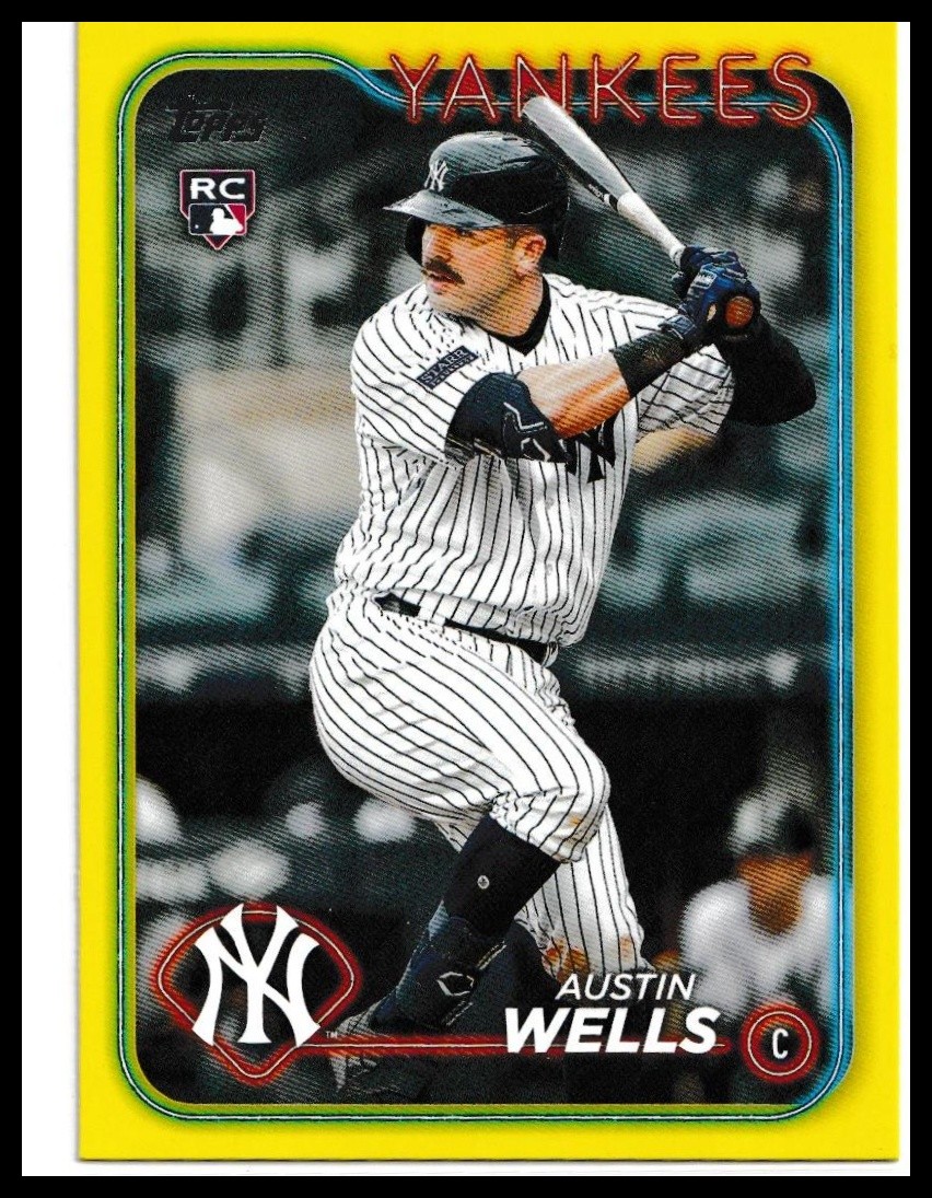 2024 Topps #624 Austin Wells Yellow New York Yankees