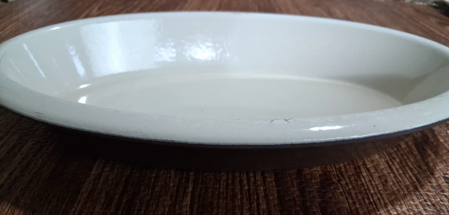 Le Creuset Cast Iron Oval Au Gratin Baking Dish Pan Brown #24 11"x7" Vintage
