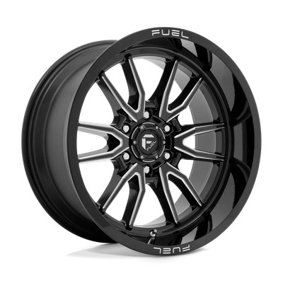 Fuel Off-Road D761 Clash 17X9 +1 Gloss Black Milled Wheel 6X139.7 6X5.5 (QTY 1)