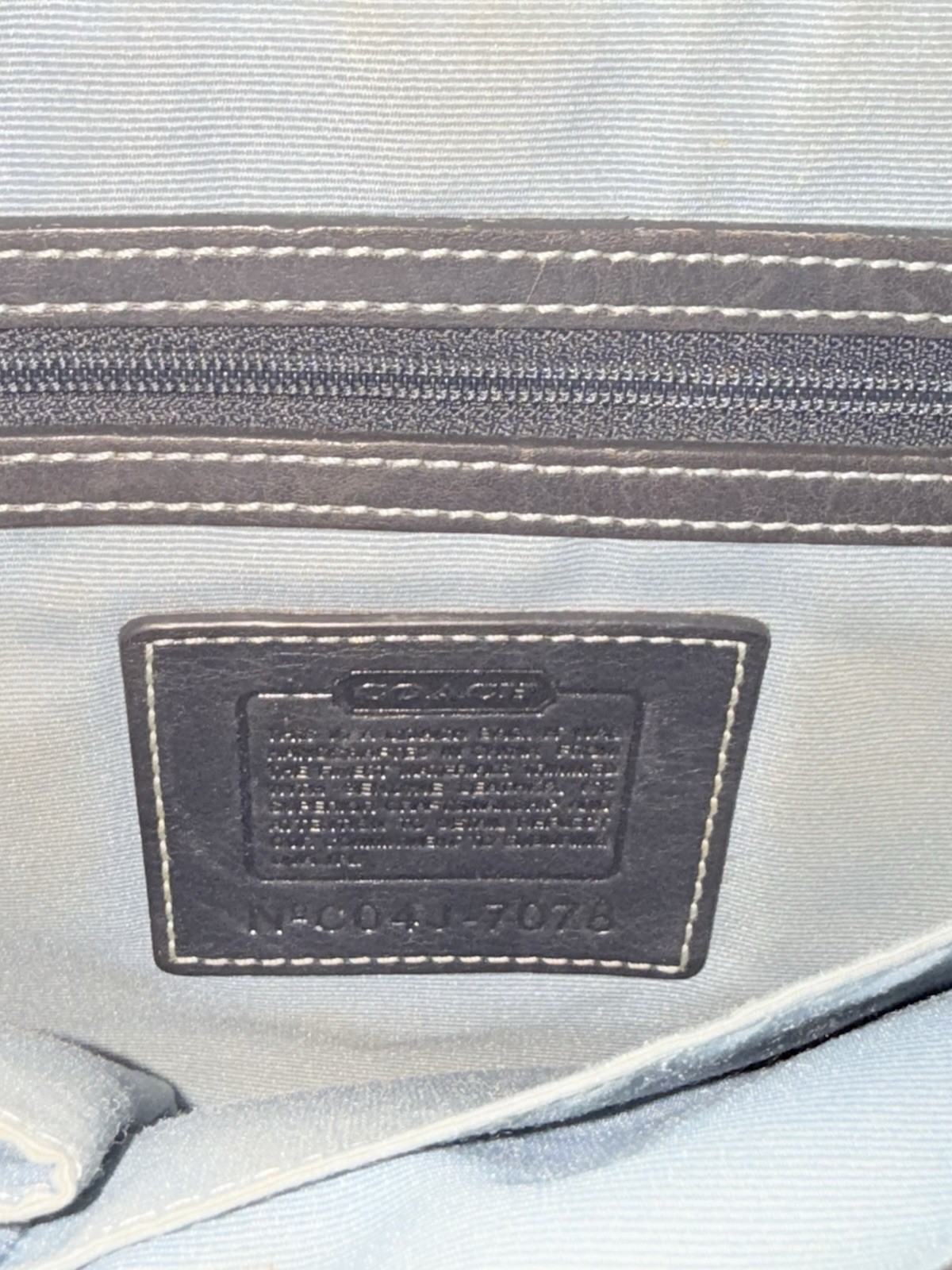 Rare Coach Soho blue monogram satchel hand bag image 7