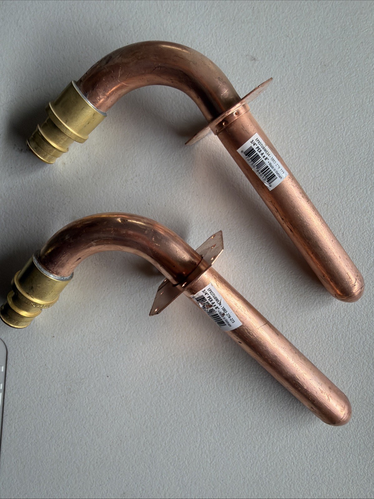 2X 8 in. x 3/4 in. Copper PEX-A Expansion Barb Stub-Out 90-Degree Elbow w Flange