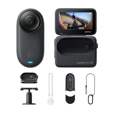 Portable Vlogging Camera 4K 128GB Waterproof Insta360 GO 3S Black Cycling Bundle